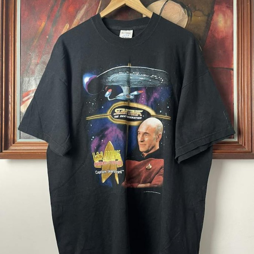 2000 Og Star Trek Captain Jean Luc Picard Tee Movie Rare